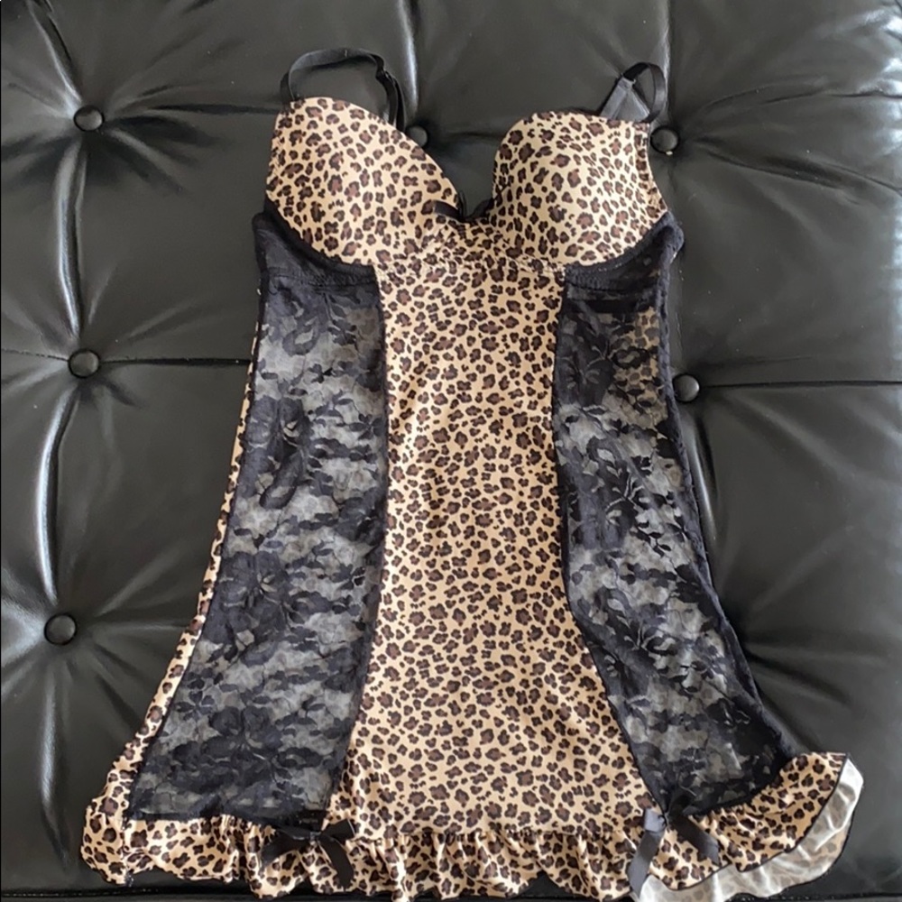 Rampage leopard print lingerie.